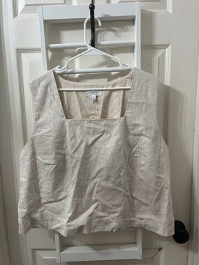 Banana Republic Natural Linen Square-Neck Camisole
